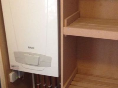 New Boiler in fitted cupboard